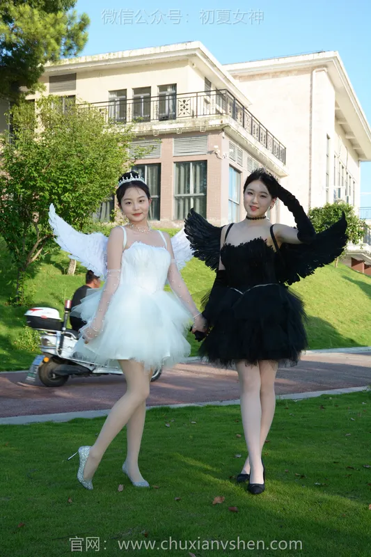 初夏女神 No.213 双双、环环 黑白天使 - 初夏女神